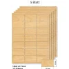Etiketten Zum Beschriften|Bedruckbare Etiketten|Steffis Etiketten 63,5 x 38,1 mm Holzdekor - 5 Blatt A4