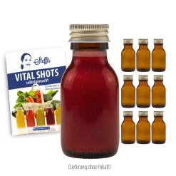 Vital Shots|Giveaways|Steffis Glasflasche 60 ml braun, 10er Set