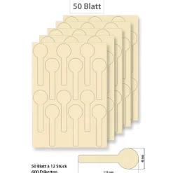 Etiketten Zum Beschriften|Bedruckbare Etiketten|Steffis Siegeletiketten creme - 50 Blatt A4