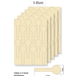 Etiketten Zum Beschriften|Bedruckbare Etiketten|Steffis Siegeletiketten creme - 5 Blatt A4