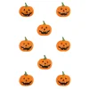 Halloween|Zum Aufkleben|Steinharz-Aufkleber 'Grinsekürbis', 8 Stück