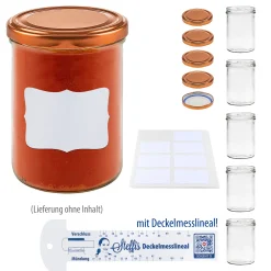 Pflaumenzeit|Erdbeerzeit|Sturzglas 440 ml, 6er Set