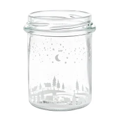 Weihnachtsbäckerei|Winter|Sturzglas 215 ml 'Winterlandschaft' mit Stoßkante