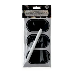 Tafeln Und Beschriftung|Tafeletiketten|Tafeletiketten oval, 24 Stück mit Kreidemarker