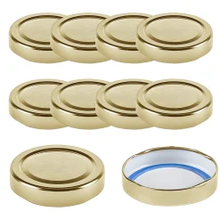 Blueseal Deckel|Twist-Off-Deckel Deep|TO 66 Deep gold past. BLUESEAL, 10 Stück