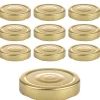 Twist-Off-Deckel Deep|TO 66 Deep gold past. mit Button, 10 Stück