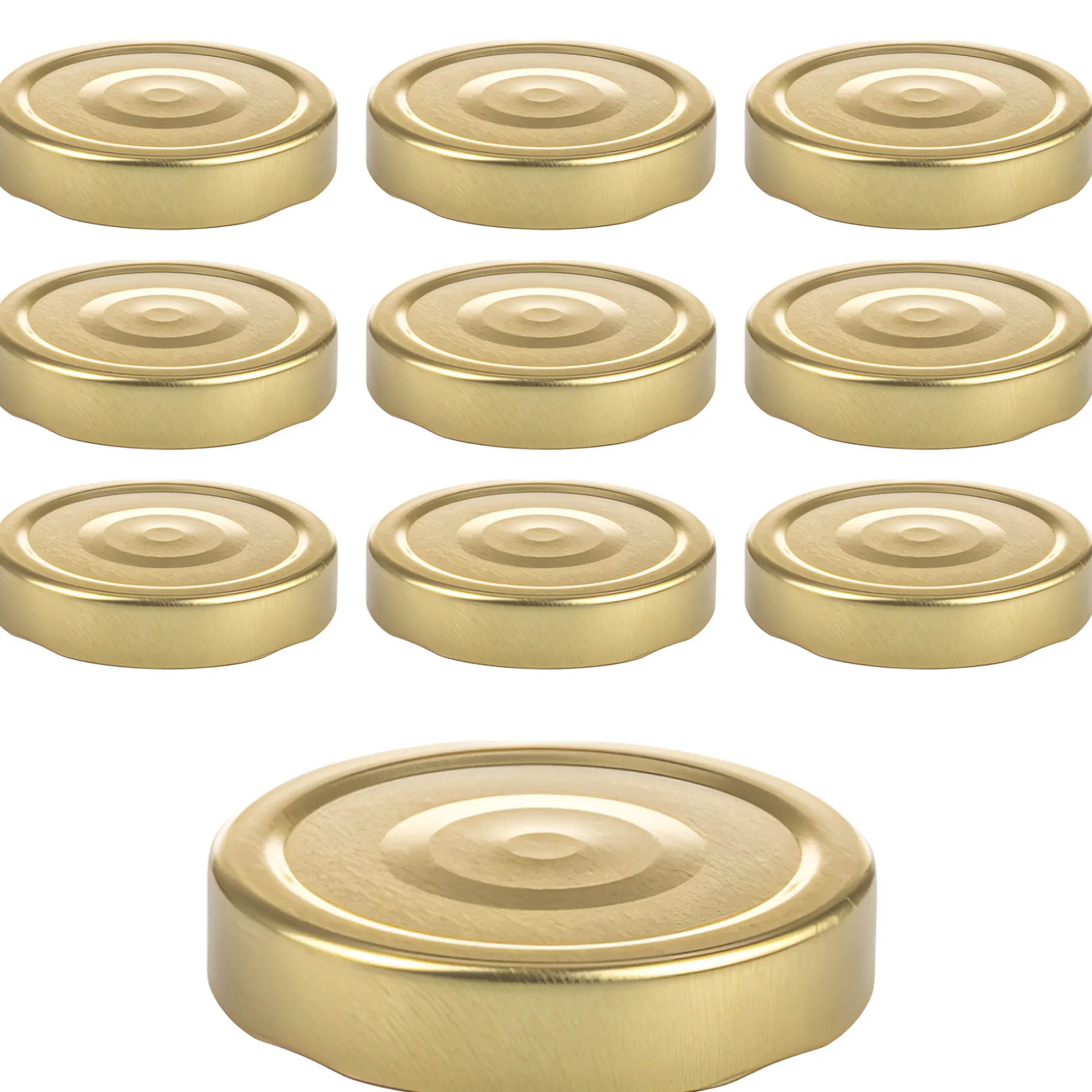 Twist-Off-Deckel Deep|TO 66 Deep gold past. mit Button, 10 Stück
