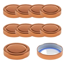 Blueseal Deckel|Twist-Off-Deckel Deep|TO 66 Deep kupfer past. BLUESEAL, 10 Stück