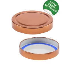 Blueseal Deckel|Twist-Off-Deckel Deep|TO 82 Deep kupfer past. BLUESEAL, 10 Stück