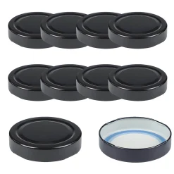 Pesto|Blueseal Deckel|TO 66 Deep schwarz für Kaltabfüllung BLUESEAL, 10 Stück