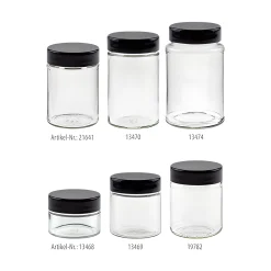 Twist-Off-Deckel Deep|TO 66 Deep schwarz Kunststoff, 10 Stück