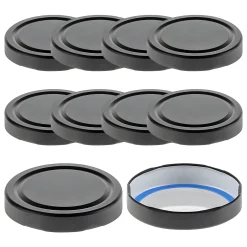 Blueseal Deckel|Twist-Off-Deckel Deep|TO 82 Deep schwarz matt für Kaltabfüllung BLUESEAL, 10 Stück