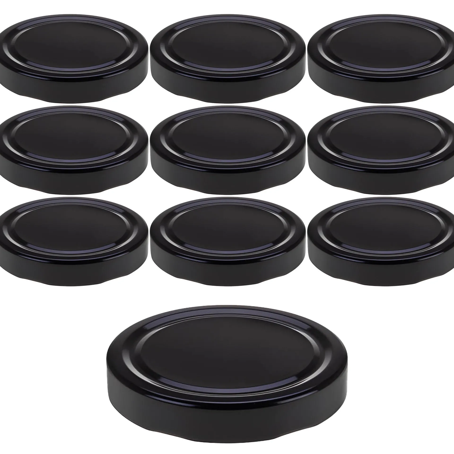 Twist-Off-Deckel Deep|TO 82 Deep schwarz past., 10 Stück