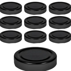 Twist-Off-Deckel Deep|TO 66 Deep schwarz past., 10 Stück
