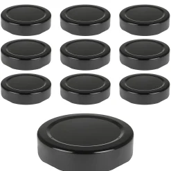Twist-Off-Deckel Deep|TO 58 Deep schwarz past., 10 Stück