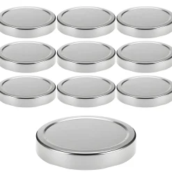 Twist-Off-Deckel Deep|TO 82 Deep silber past., 10 Stück