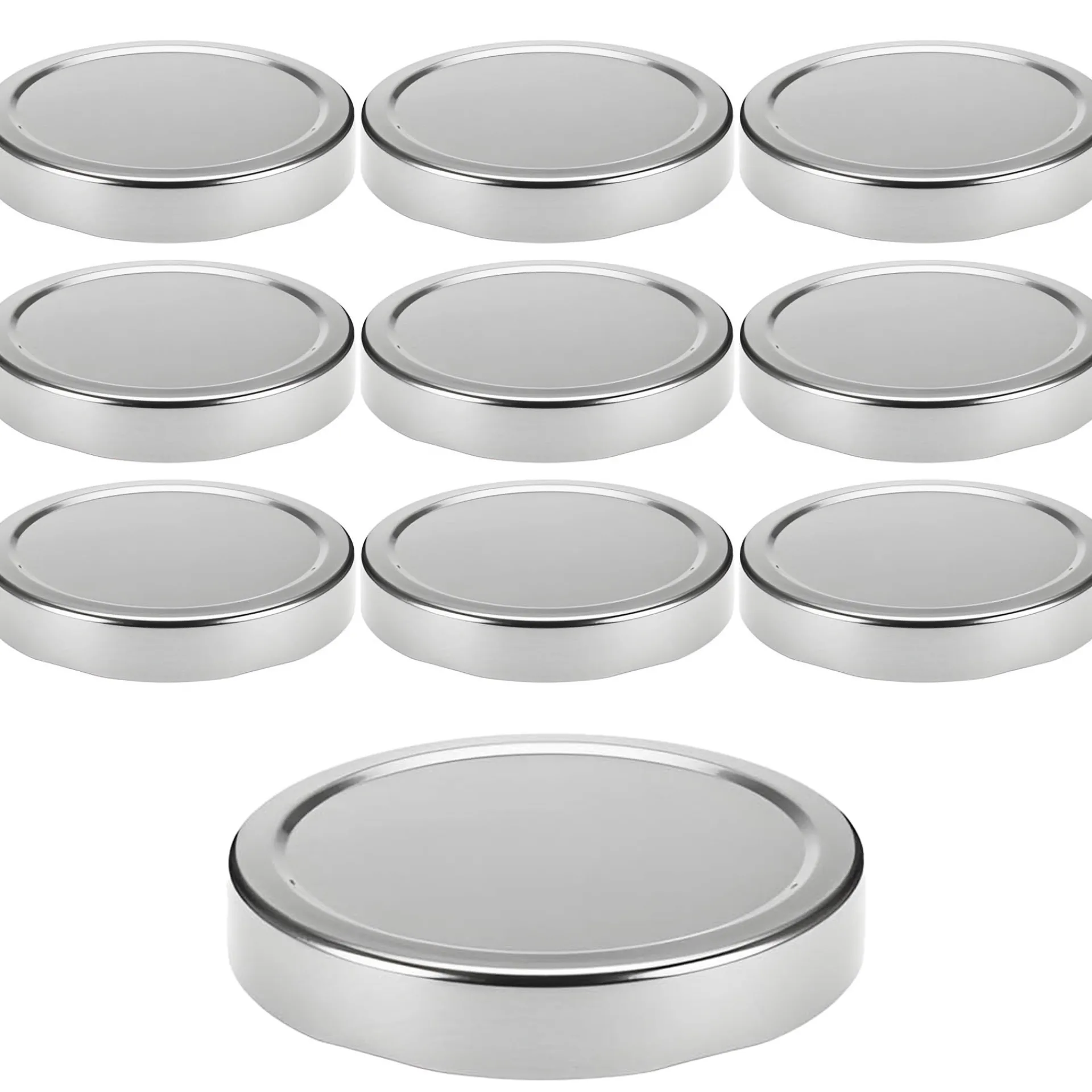 Twist-Off-Deckel Deep|TO 82 Deep silber past., 10 Stück