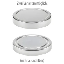 Twist-Off-Deckel Deep|TO 82 Deep silber past., 10 Stück