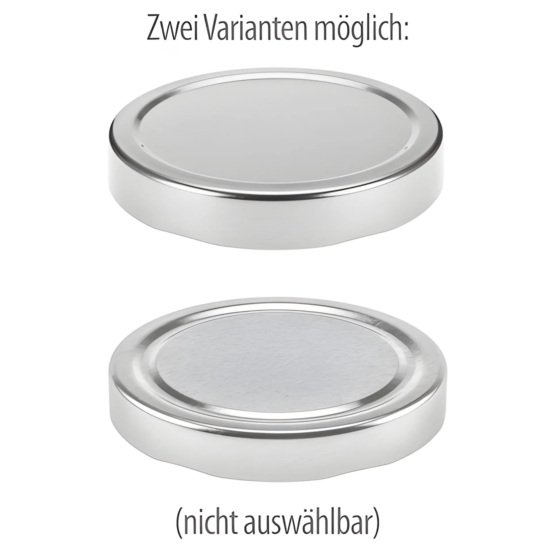 Twist-Off-Deckel Deep|TO 82 Deep silber past., 10 Stück