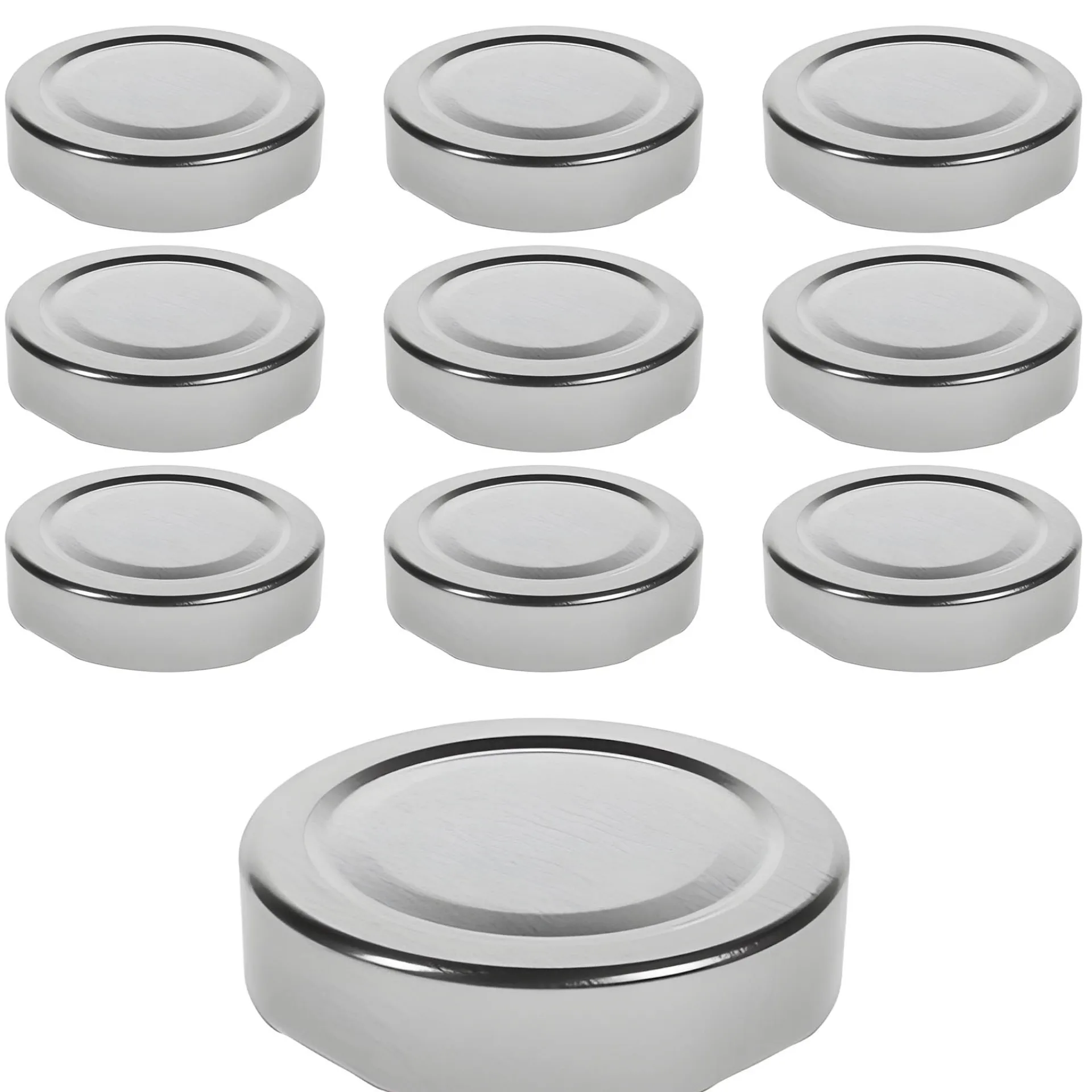 Twist-Off-Deckel Deep|TO 58 Deep silber past., 10 Stück