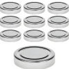 Twist-Off-Deckel Deep|TO 66 Deep silber past., 10 Stück
