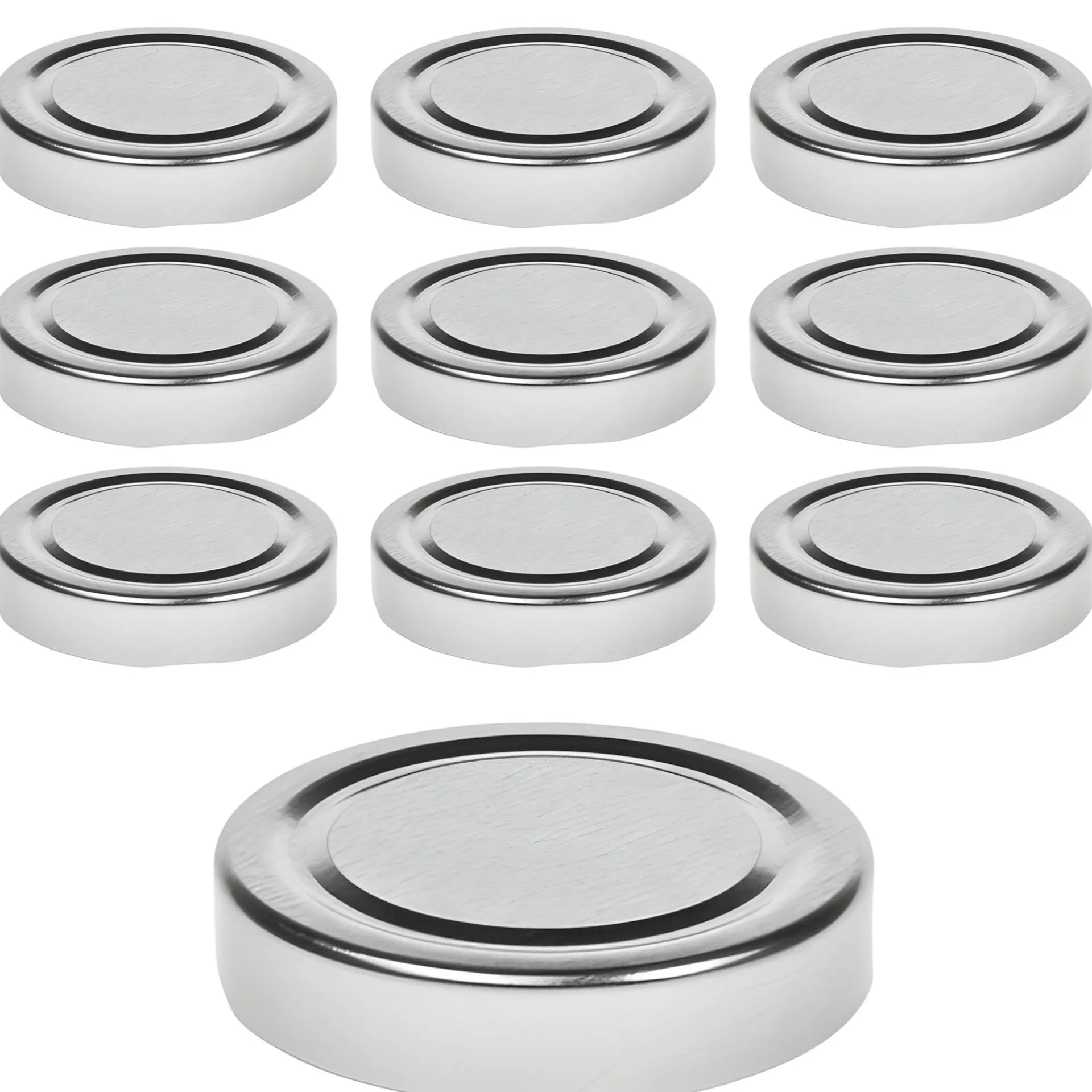 Twist-Off-Deckel Deep|TO 66 Deep silber past., 10 Stück