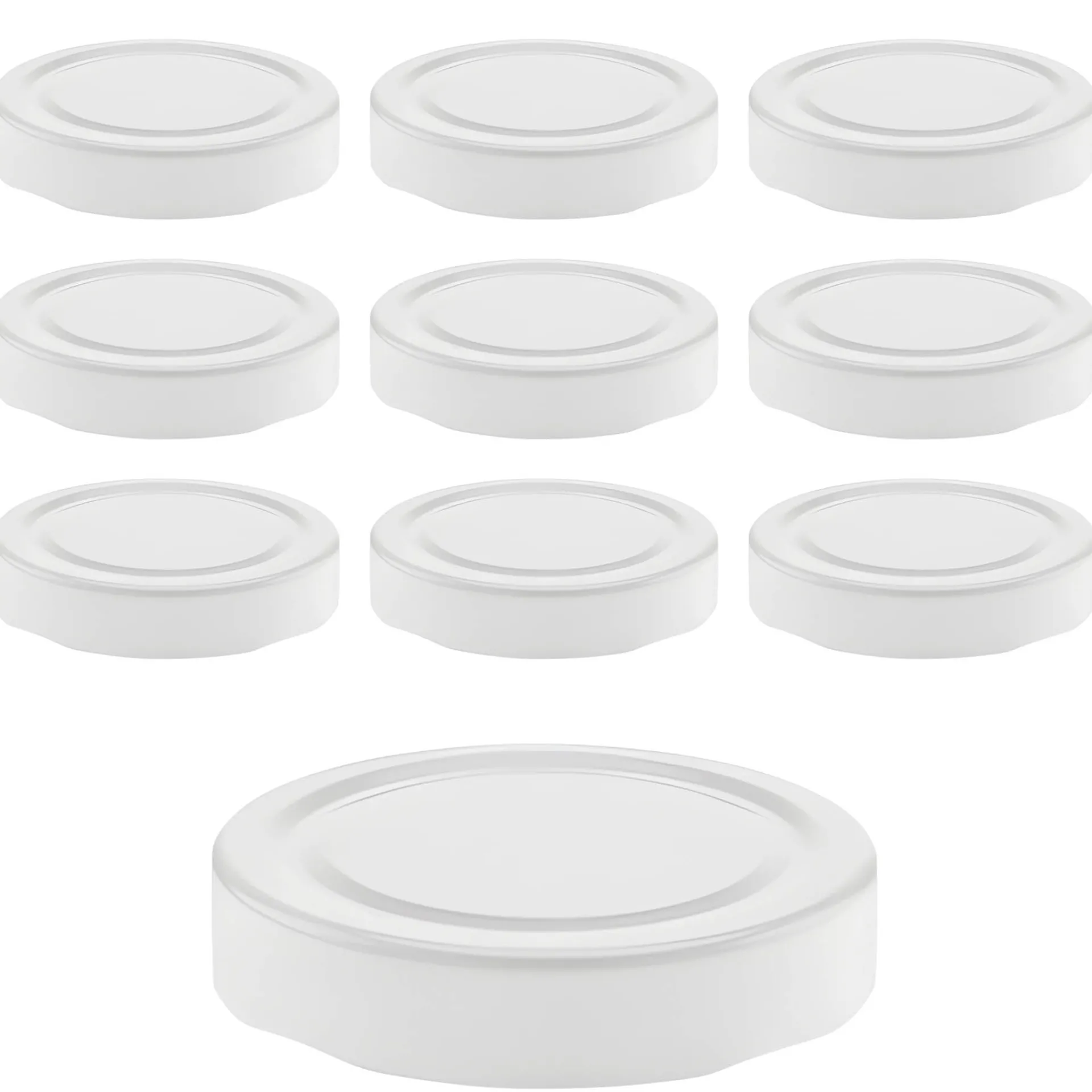 Twist-Off-Deckel Deep|TO 66 Deep weiß past., 10 Stück