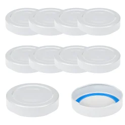 Blueseal Deckel|Twist-Off-Deckel Deep|TO 58 Deep weiß past. mit Button BLUESEAL, 10 Stück