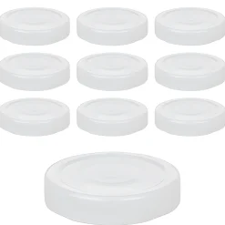 Twist-Off-Deckel Deep|TO 66 Deep weiß past. mit Button, 10 Stück