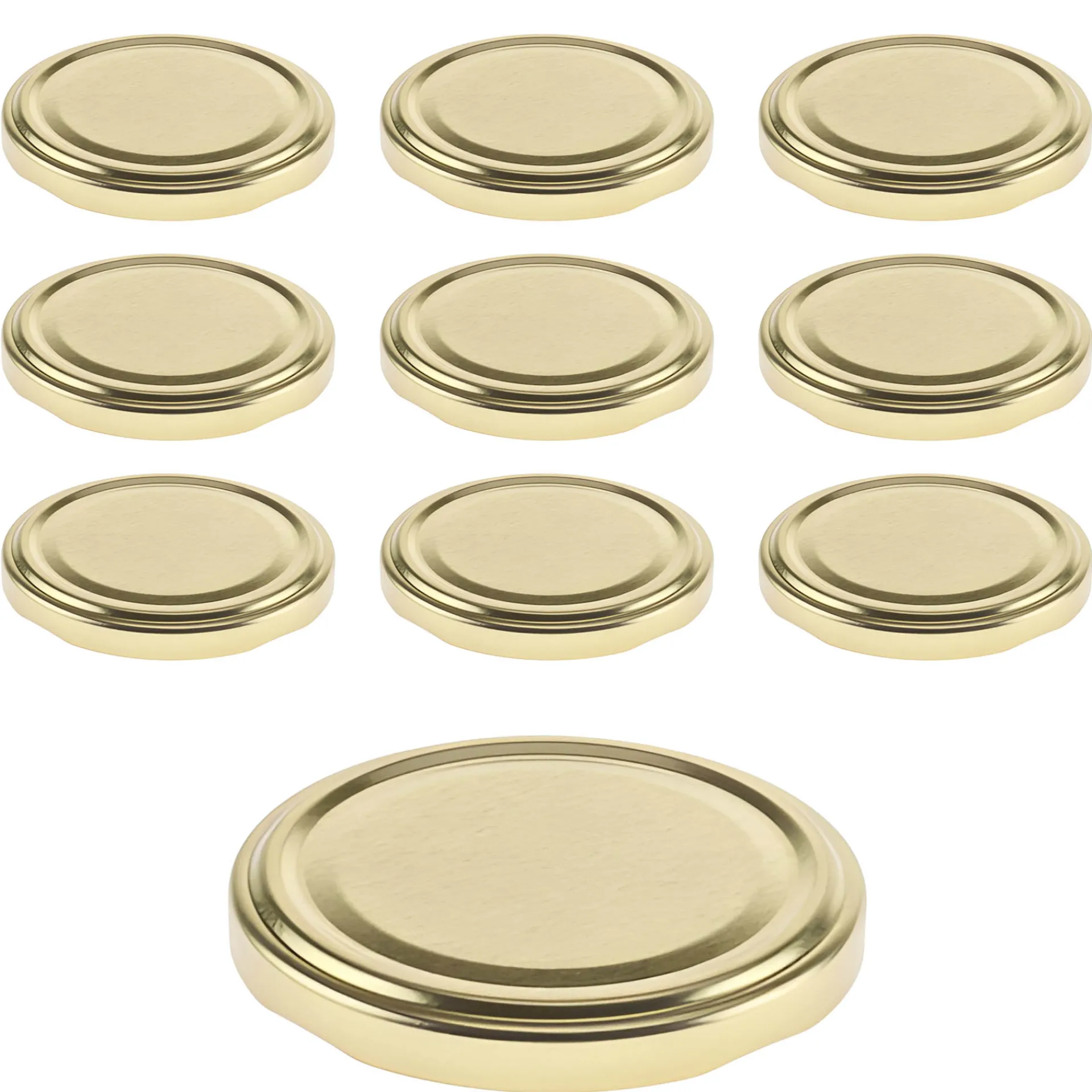 Twist-Off-Deckel|TO 70 gold past., 10 Stück