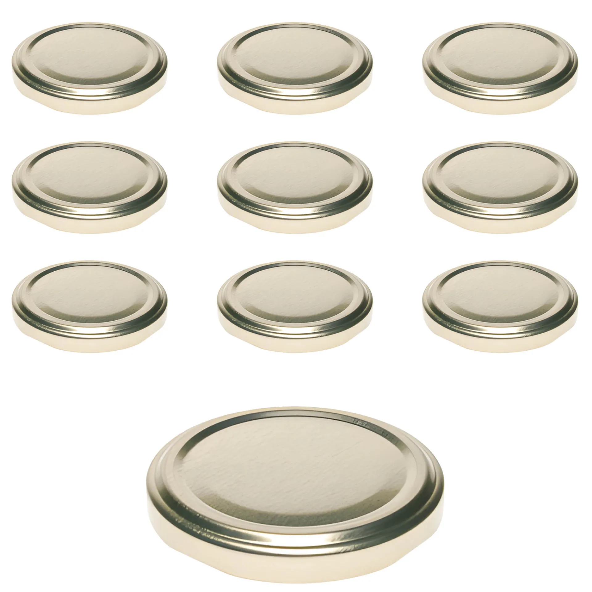 Twist-Off-Deckel|TO 63 gold past., 10 Stück