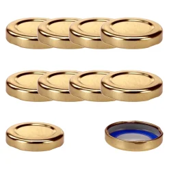 Blueseal Deckel|Twist-Off-Deckel|TO 43 gold past. BLUESEAL, 10 Stück