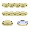 Blueseal Deckel|Twist-Off-Deckel|TO  66 gold past. mit Button BLUESEAL, 10 Stück