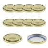 Blueseal Deckel|Twist-Off-Deckel|TO  70 gold past. mit Button BLUESEAL, 10 Stück