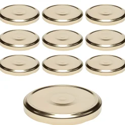 Twist-Off-Deckel|TO  82 gold ster. mit Button, 10 Stück