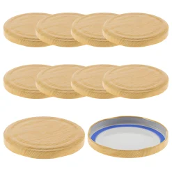 Aufstriche Und Dips|Blueseal Deckel|TO 82 Holzdekor matt past. BLUESEAL, 10 Stück