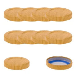 Blueseal Deckel|Twist-Off-Deckel|TO 43 Holzdekor matt past. BLUESEAL, 10 Stück