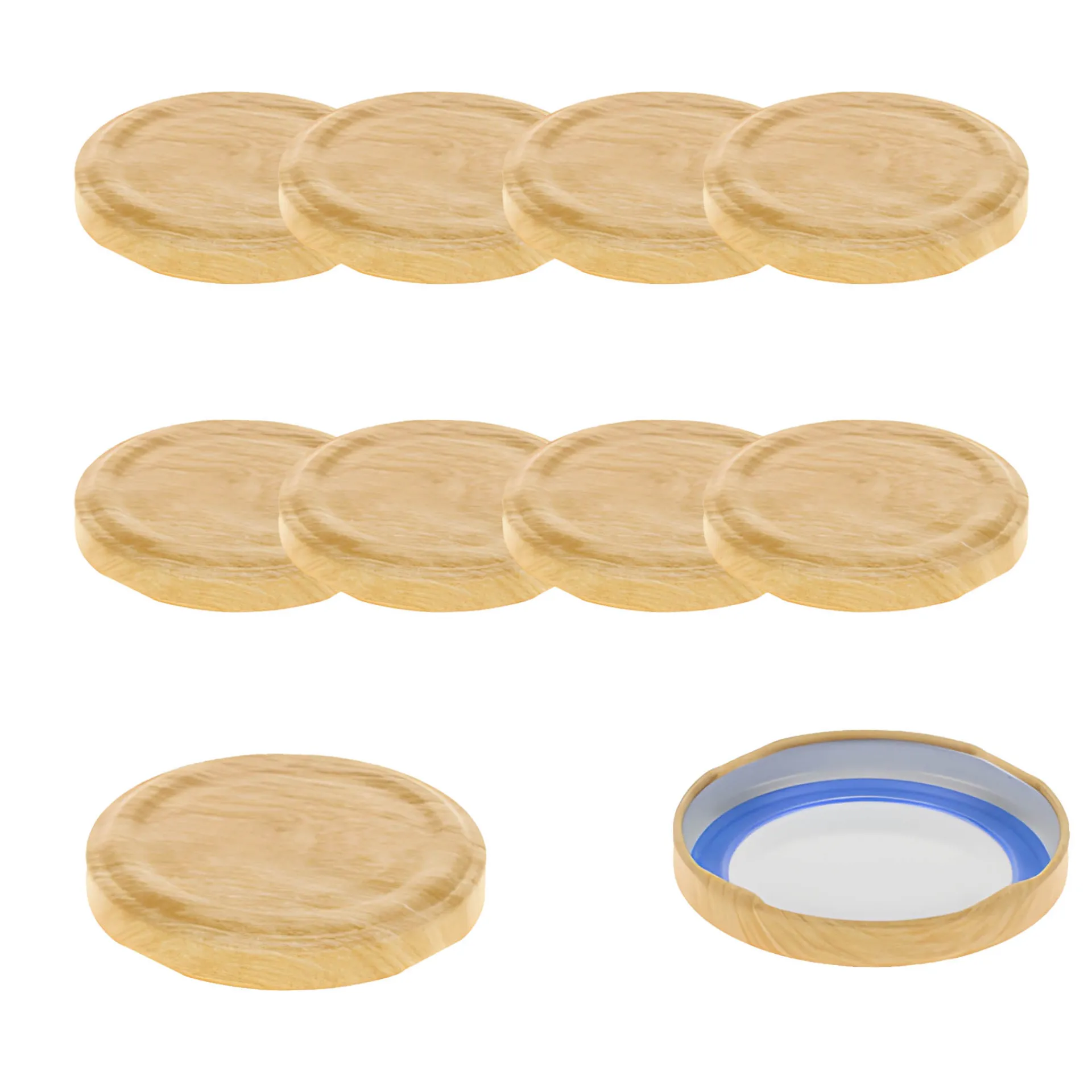 Pesto|Erdbeerzeit|TO 58 Holzdekor matt past. BLUESEAL, 10 Stück