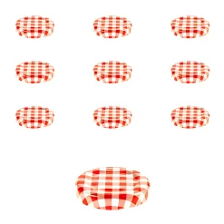 Twist-Off-Deckel|Twist-Off-Deckel|TO  43 kariert rot/weiß past., 10 Stück