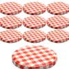 Twist-Off-Deckel|TO  82 kariert rot/weiß ster., 10 Stück