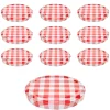 Aufstriche Und Dips|Twist-Off-Deckel|TO  66 kariert rot/weiß ster., 10 Stück