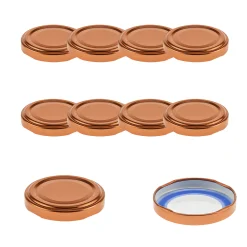 Blueseal Deckel|Twist-Off-Deckel|TO  53 kupfer past. BLUESEAL, 10 Stück