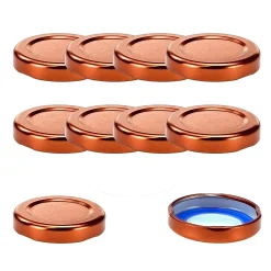 Blueseal Deckel|Twist-Off-Deckel|TO 43 kupfer past. BLUESEAL, 10 Stück