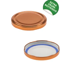 Blueseal Deckel|Twist-Off-Deckel|TO  82 kupfer past. BLUESEAL, 10 Stück