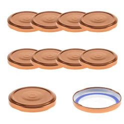 Blueseal Deckel|Twist-Off-Deckel|TO  66 kupfer past. mit Button BLUESEAL, 10 Stück