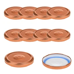 Blueseal Deckel|Twist-Off-Deckel|TO  70 kupfer past. mit Button BLUESEAL, 10 Stück