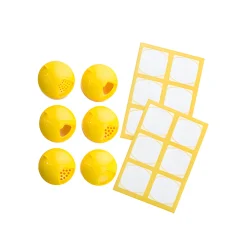 Gewürzmühlen, Streuverschlüsse|Deckel-Sets|TO 38 Multikappe 6er plus 12 Etiketten, gelb