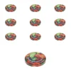 Twist-Off-Deckel|Twist-Off-Deckel|TO  43 Obstdekor past. mit Button, 10 Stück