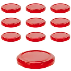 Erdbeerzeit|Twist-Off-Deckel|TO  66 rot past., 10 Stück