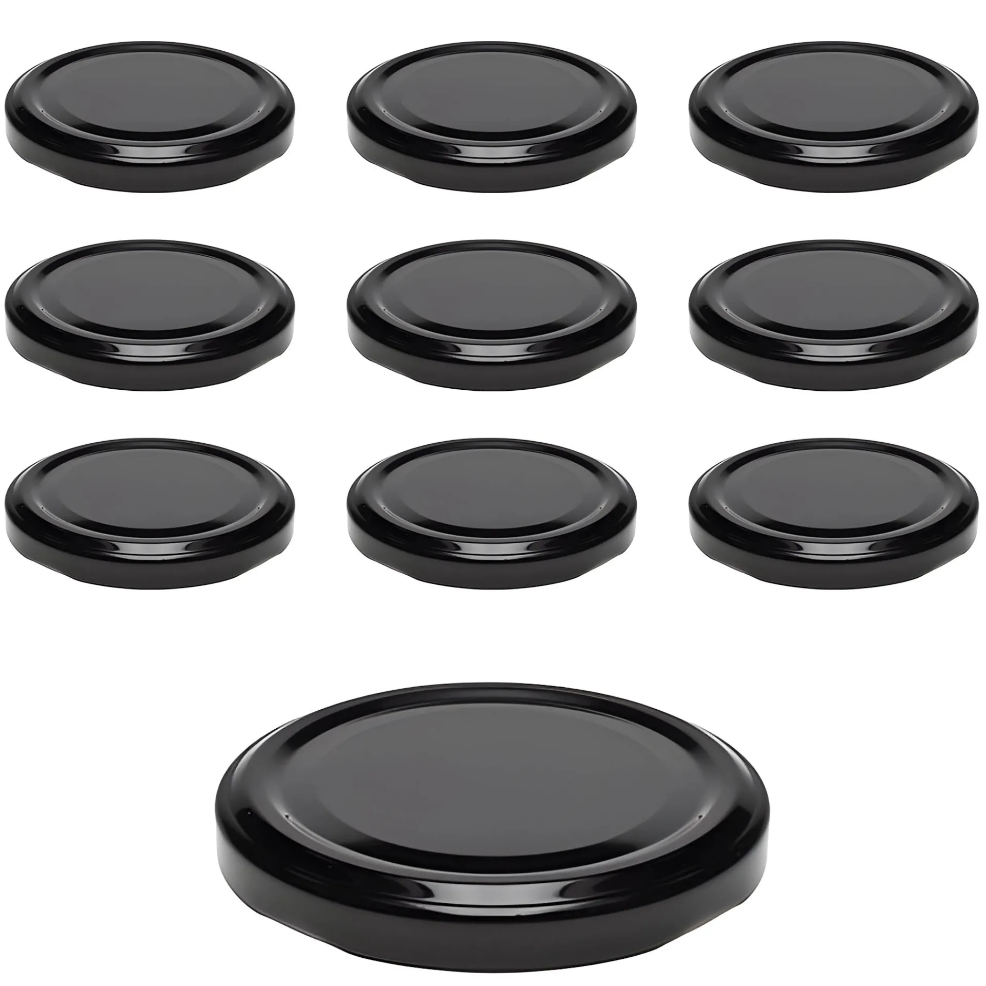 Twist-Off-Deckel|TO 63 schwarz past., 10 Stück